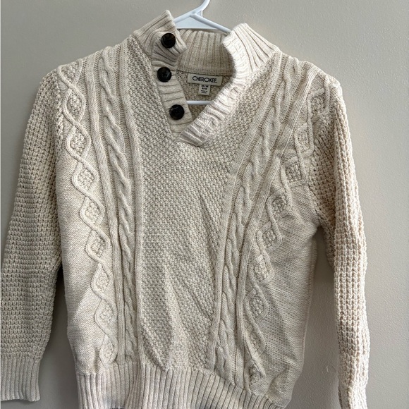 Cherokee Other - Cherokee Cream Knit Sweater with Button Accents